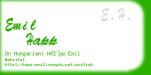 emil happ business card